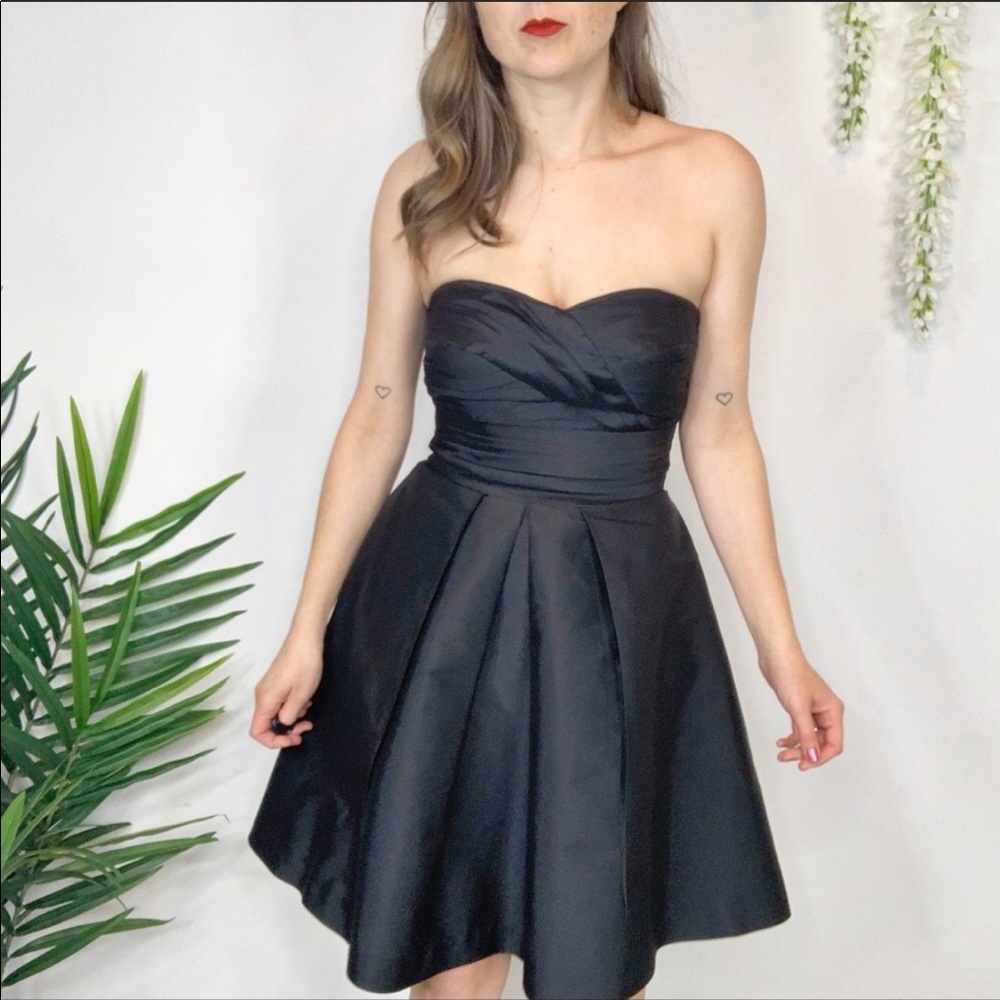 Strapless black dress